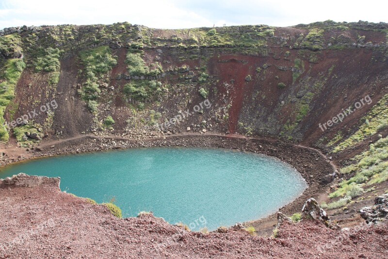 Kerid Crater Crater Lake Iceland Volcanic Golden Circle