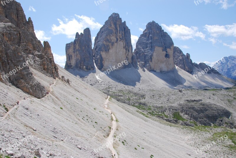 Three Peaks Lavaredo Mountain Rock Mountaineering