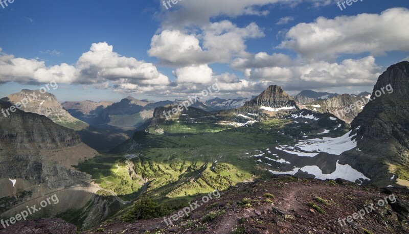 Panorama Landscape Scenic Mountains Mount Oberlin