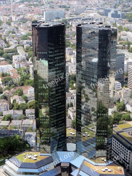 Skyscraper Building Business District Reflections Facade