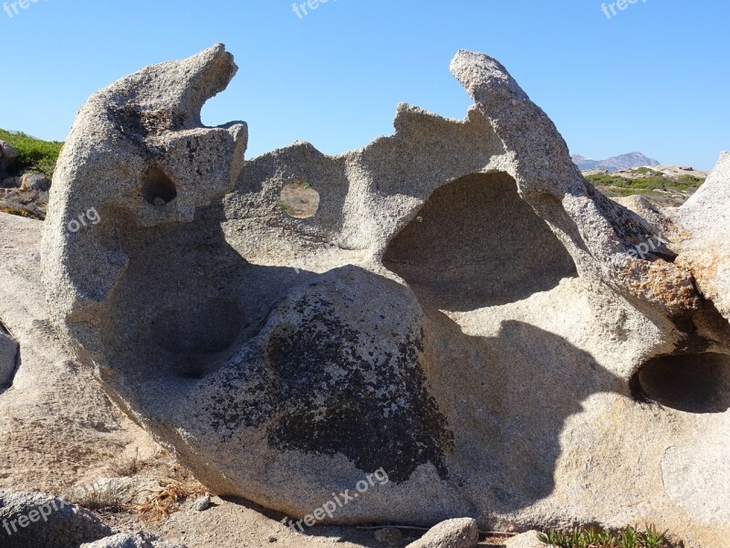 Corsica Rock Bizarre Stone Blue