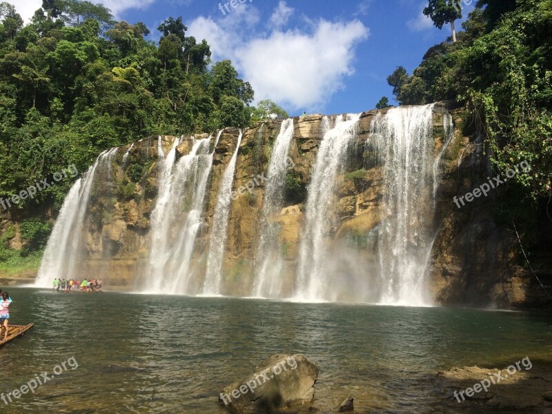 Surigao Philippines Waterfalls Landscape Travel