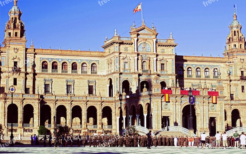 Spain Sevilla Holiday Parade Square