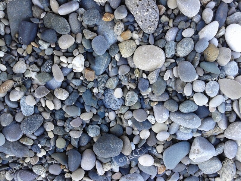 Pebbles Stones Sea Bathing Beach Smooth Stone