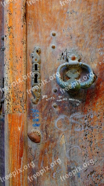 Knocker Door Lock Brass Uzès