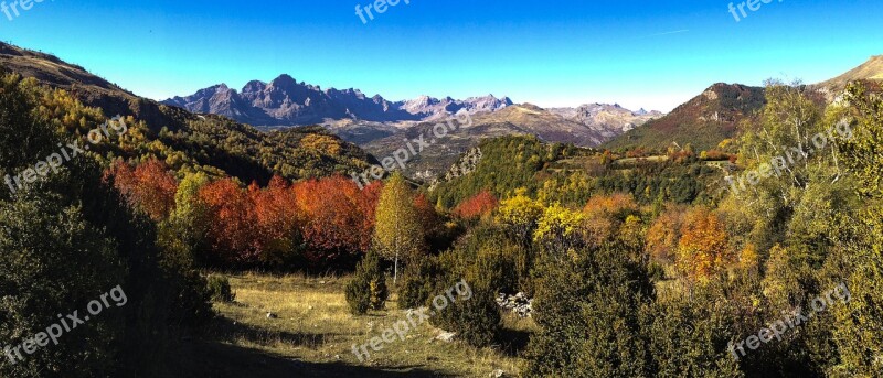 Panticosa Landscape Autumn Nature Forest