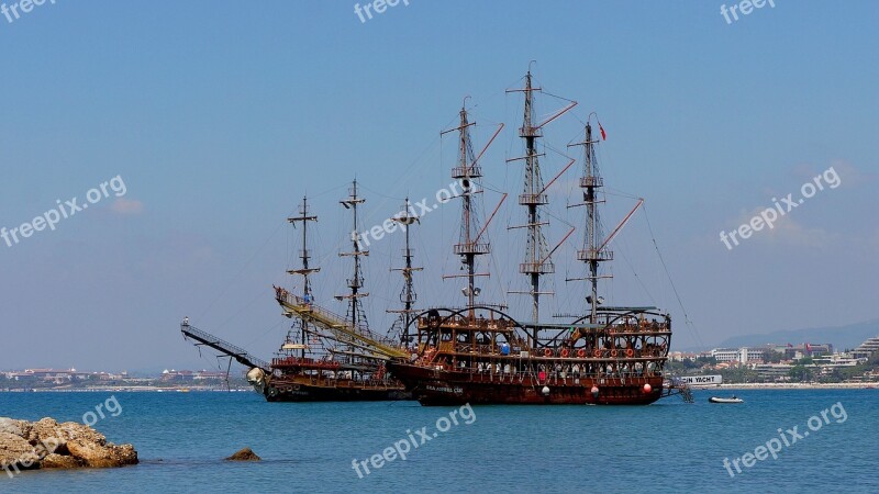 Ship Sailboat Bay Schooner Landscape