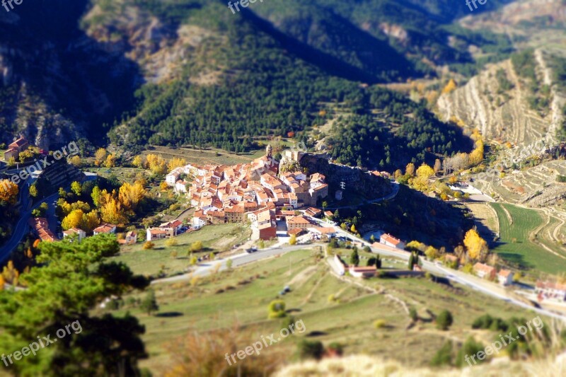 Landscape Mountains Spain Viewpoint Linares De Mora