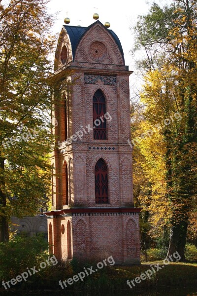 Tower Building Bell Tower Ludwigslust-parchim Castle Park