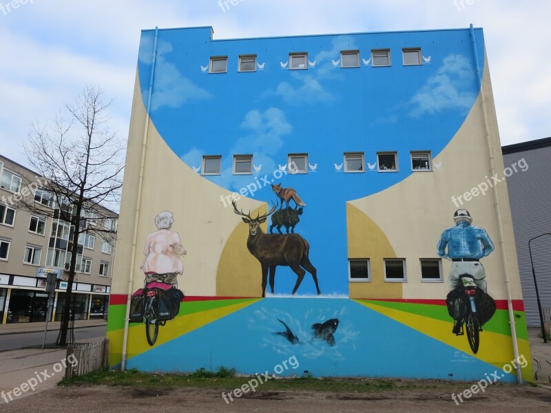 Cycling Netherlands Veluwe Wall Building