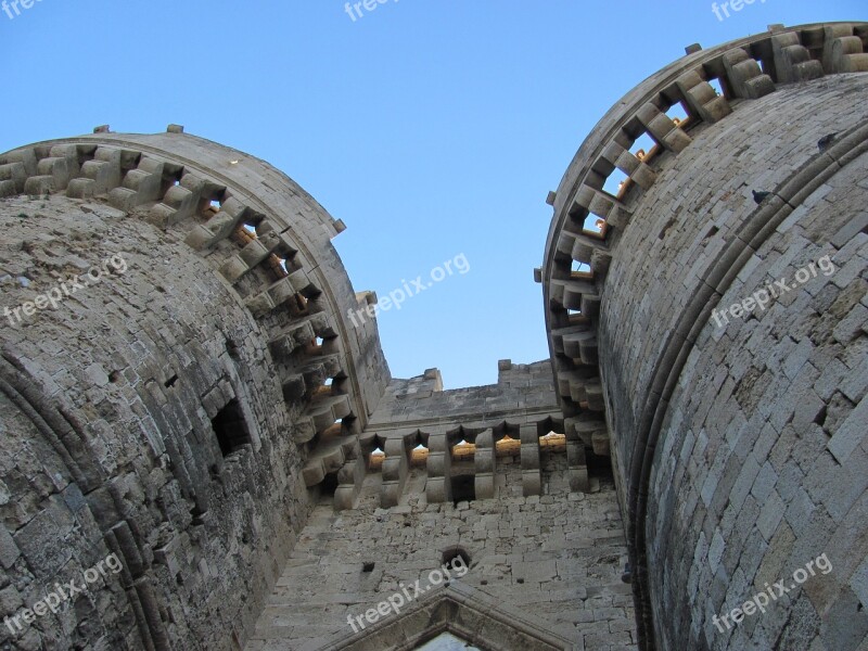 Castle Gate Stones Historical The Walls Of The