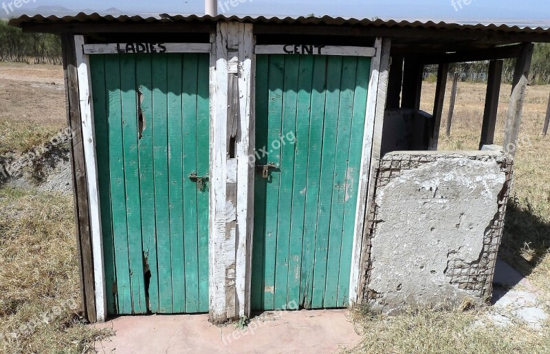 Wc Primitive Booth Toilet Africa