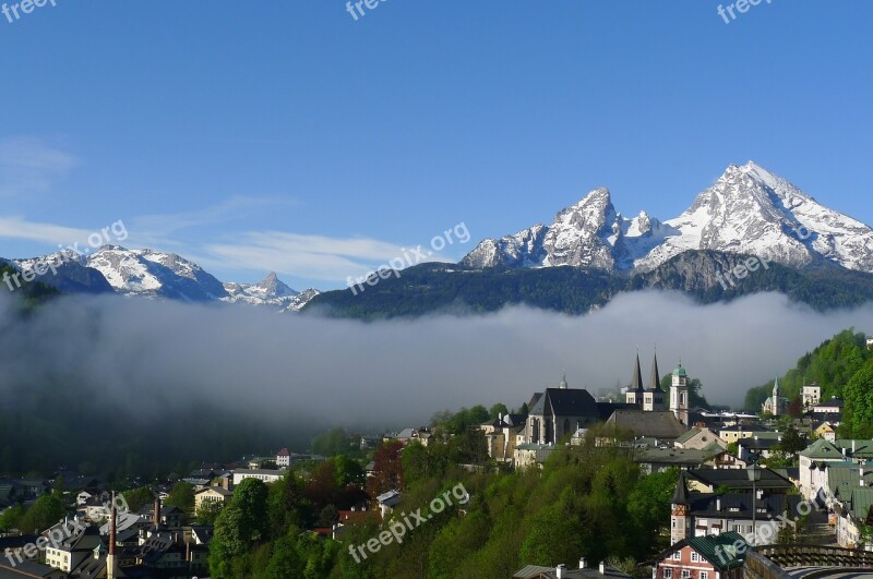 Germany Berchtesgaden Watzmann Alps Mountains