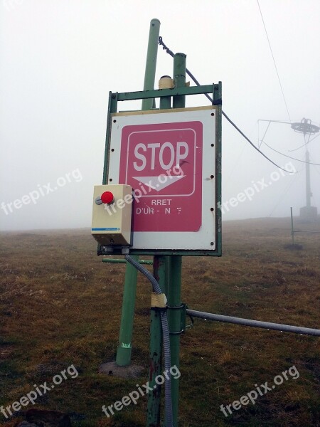 Button Stop Fog Ski Station Free Photos