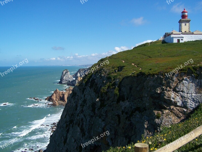 Portugal Atlantic Cabo Da Roca Vista Sea