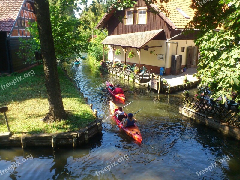 Spreewald The Spree River Germany Canoe Trip Free Photos