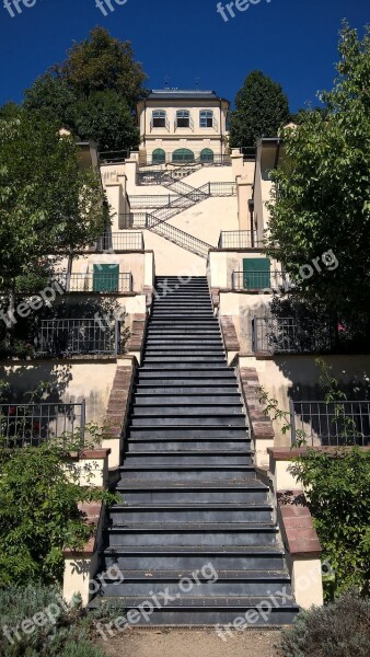 Prague Stairs Garden Baroque Prague Castle