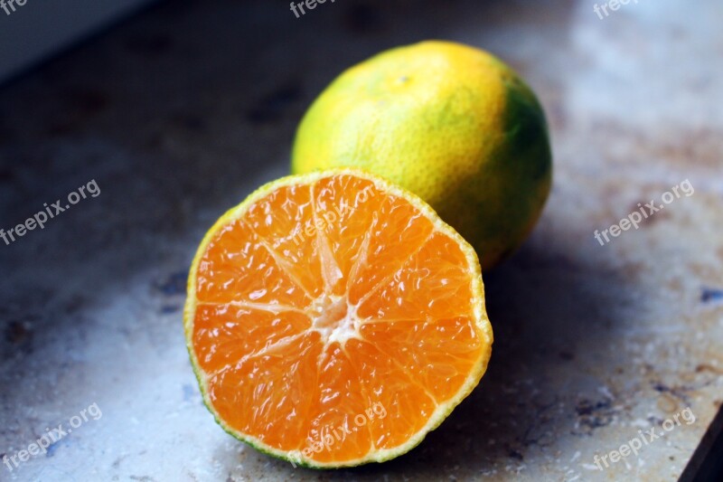 Green Tangerine Citrus Fruit Tangerines Eat Fruit