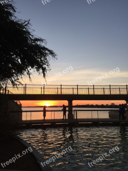 Rockwall Harbor Sunset Lake Sunny