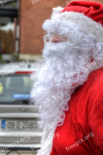 Santa Clause Presents Red Jacket White Beard Free Photos