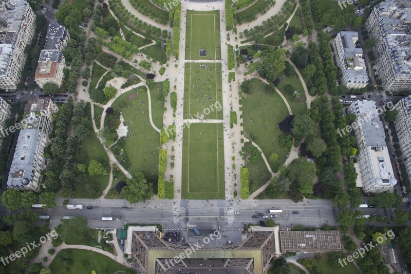 Paris Tower Fields Of Mars Champs De Mars France