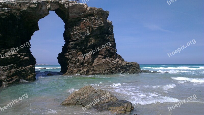 Beach Ribadeo Arc Beach Of The Cathedrals Galicia