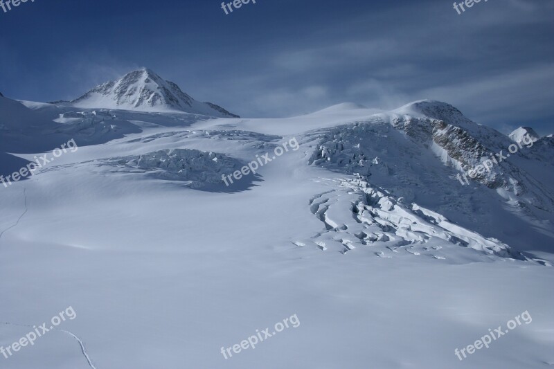 Alps Glacier Mountain Winter Snow