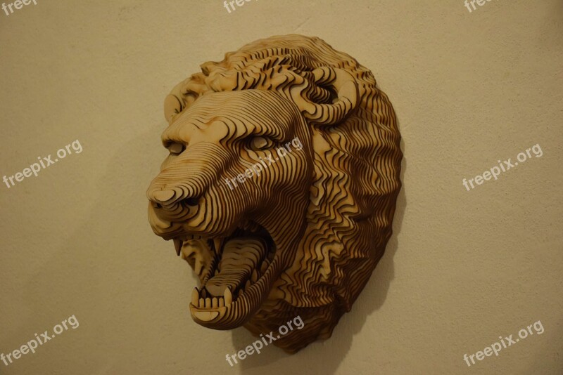 Head Leo Tree Animals Wall