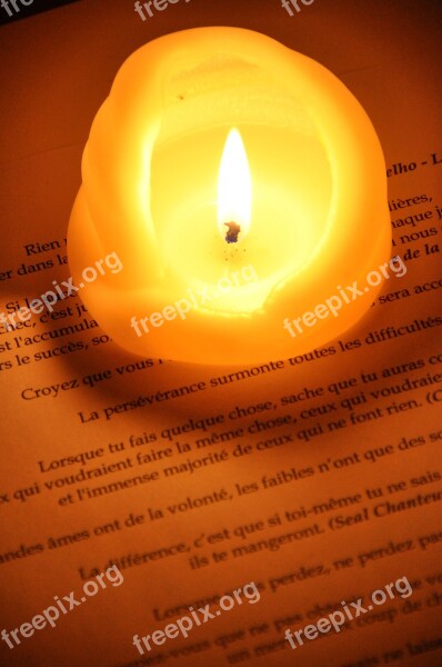 Candle Glow Flame Writing Text