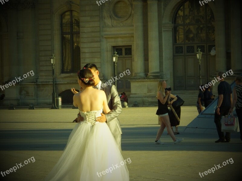 Wedding Louvre France Europe Love