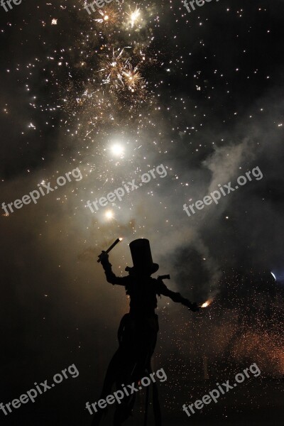 Fireworks Explosion Firecracker Flares Stilts