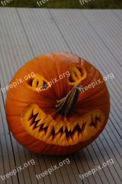 Halloween Halloweenkuerbis Carved Pumpkin Autumn