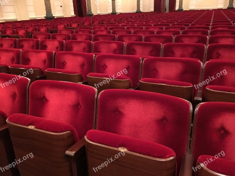 Red Chair Concert Hall Theater Sit