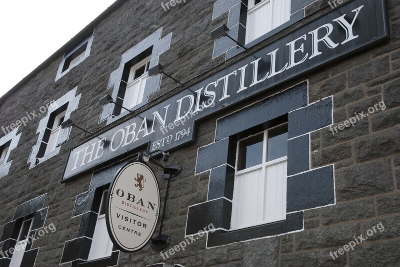 Whiskey Scotland Oban Sign Facade