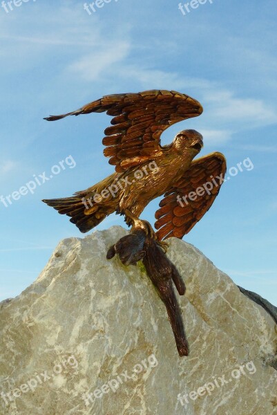 Falcon From The Falkenstein Ruin Falkenstein Castle Hotel Falkenstein Bronze Pfronten