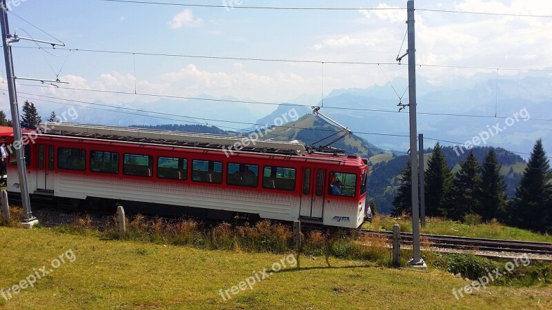 Train Rack And Pinion Mountain Switzerland Alps