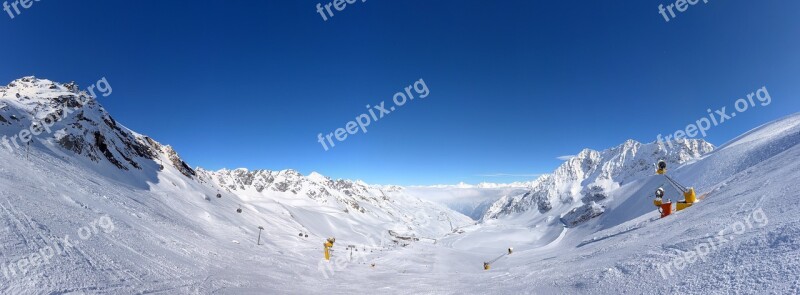 Ski Slope Mountain Winter Snow