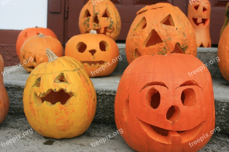 Halloween Pumpkin Carvings Free Photos