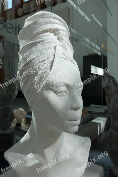 Bust Gypsum Model Art Sculpture