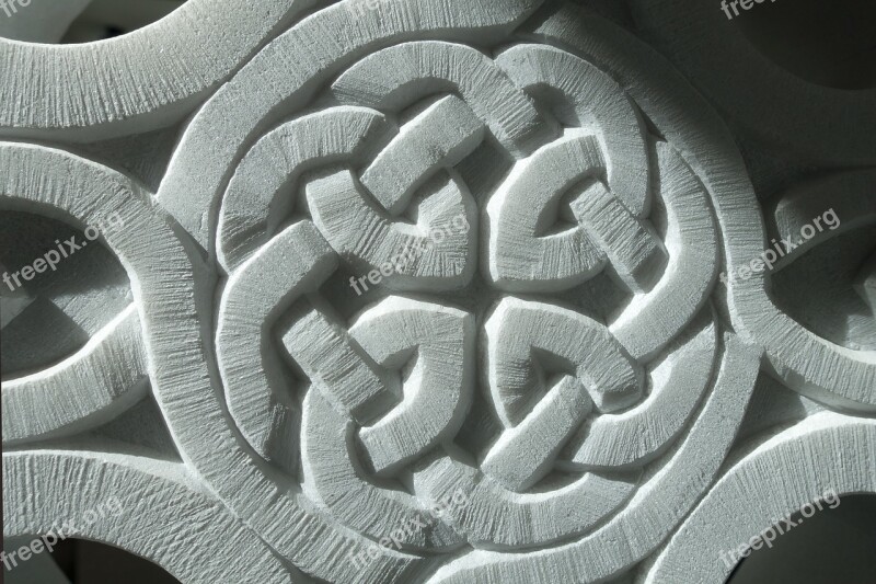 Pattern Celtic Marble Ornament Relief