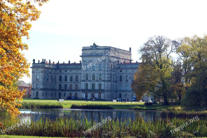 Ludwigslust-parchim Castle Park Castle Pond Autumn