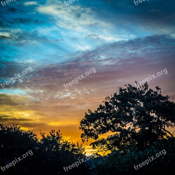 South Africa Table Mountain Cape Town Sunset Free Photos