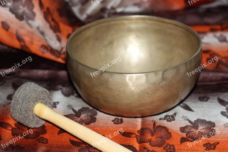 Singing Bowl Sound Massage Relaxation Meditation Brass