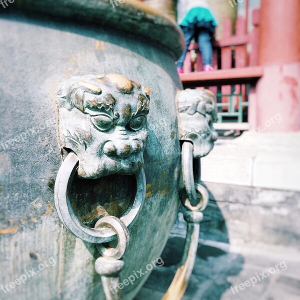 Tourism Beijing Cultural Relic Lion Decoration