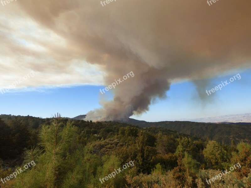 Forest Fire Smoke Wildfire Loma Fire Disaster