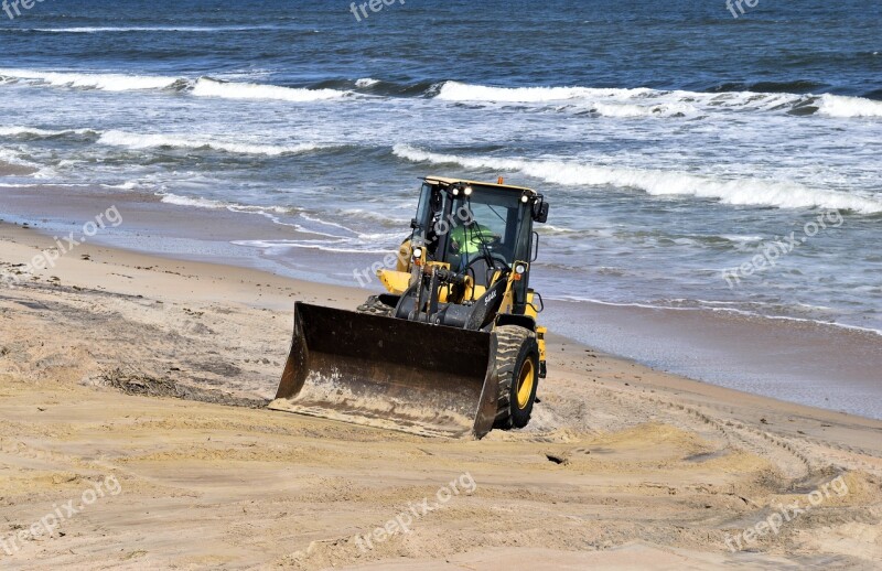 Hurricane Matthew Tractor Beach Clearing Beach Ocean