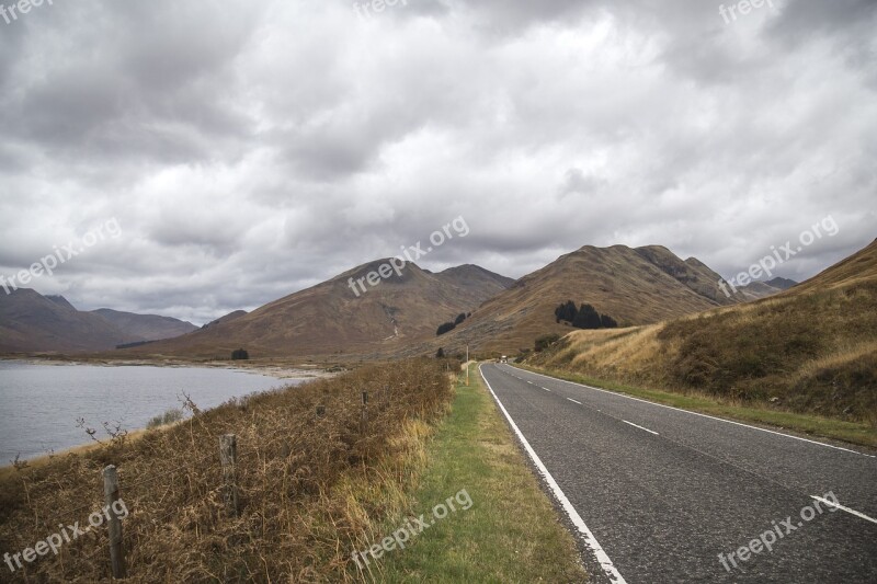 Road Way Nature Outdoor Highlands