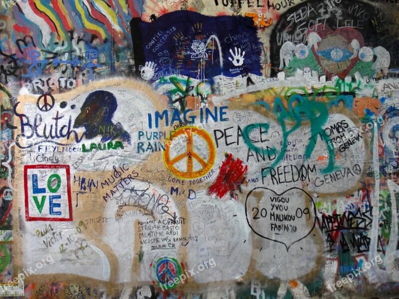 Prague Graffiti John Lennon John Lennon Wall Wall