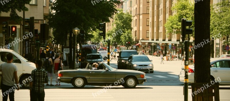 Car Streetlife Town City People