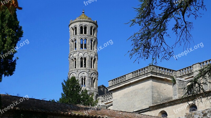 Fenestrelle Tower Romanesque Saint-théodorit Cathedral Uzès France